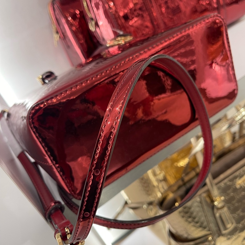 MICHAEL KORS Jet Set Extra-Sm Metallic Logo Debossed Convertible TZ Tote Crossbd - Picture 8 of 16
